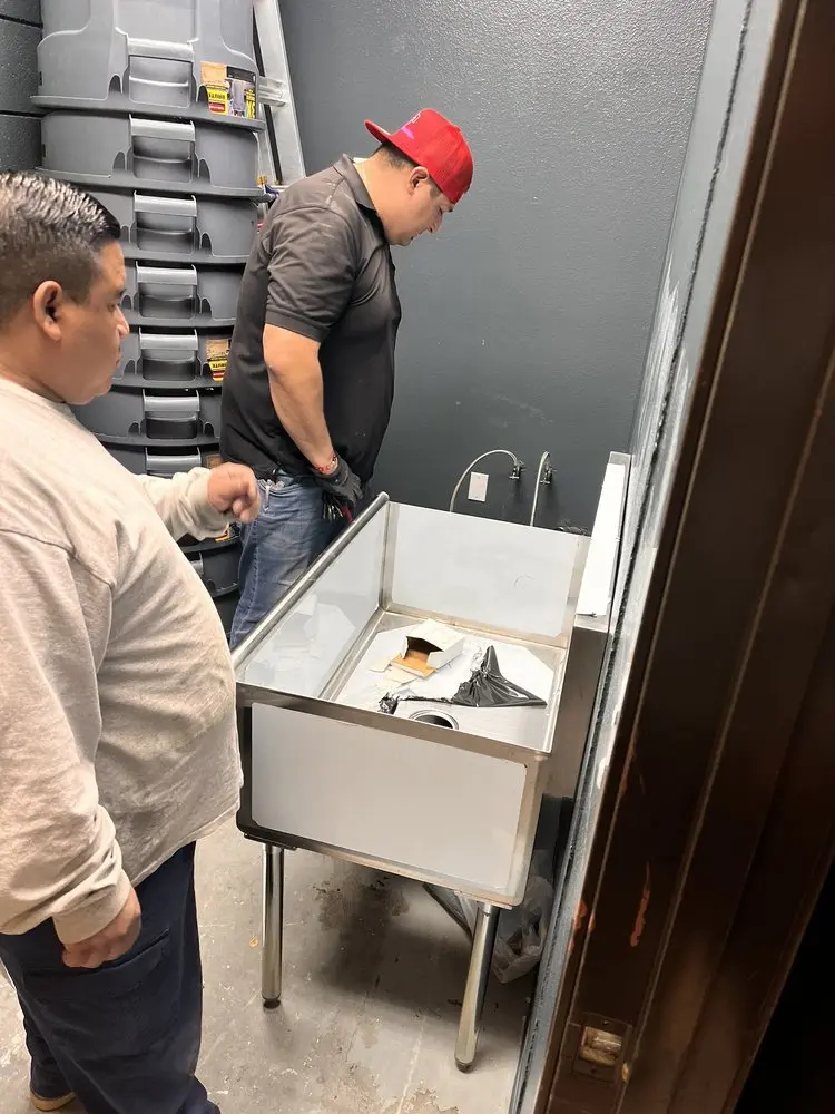 Commercial plumbing and sink installation in West Pikeland